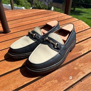 Blackstock&Weber Horsebit Loafer (blue and cream)